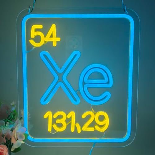 Image of Periodic Table of Elements Neon Sign LED Neon Lights for Wall Decor, Classroom, Science Room, Study Room, Chemistry Lab Decor, Educational Neon Light Sign for Birthday Holiday Decoration