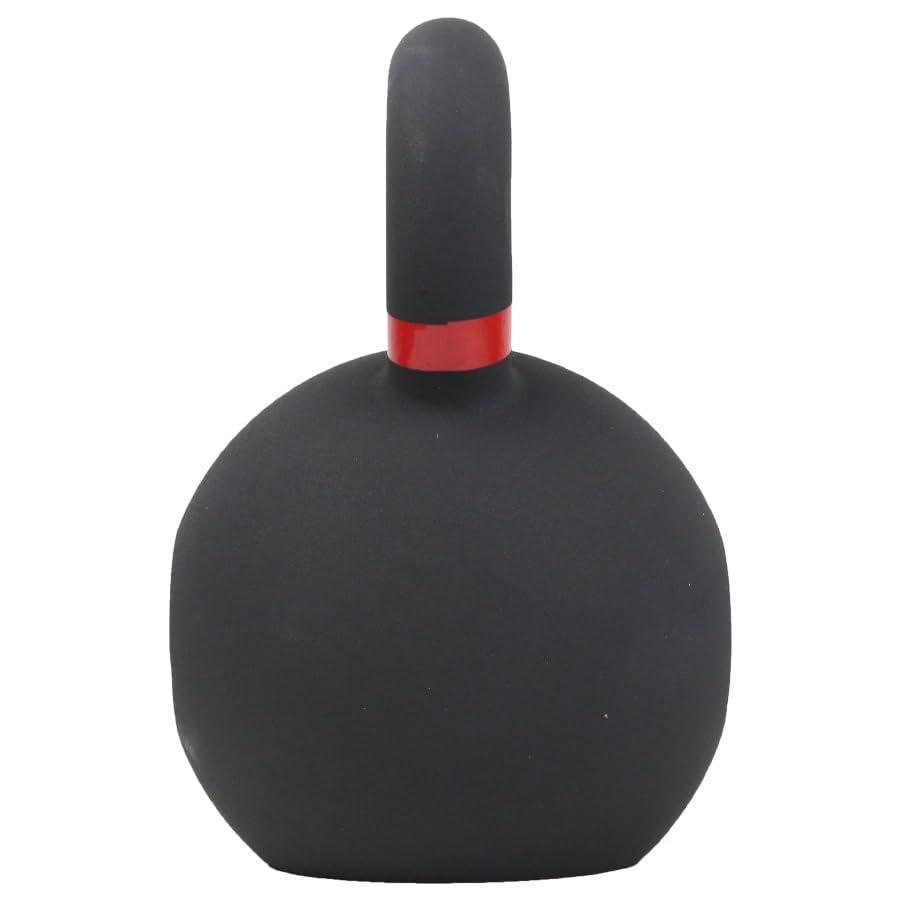 Kettlebell Hierro Fundido 32kg Viok Sport – Pesa rusa de hierro fundido Negra, base plana, t– Entrenamiento funcional & gimnasio en casa