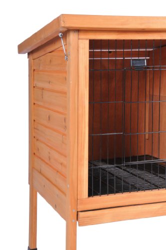 Image of Prevue Hendryx Prevue Pet Products Small 460 Rabbit Hutch, Stained Wood