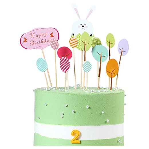 FAVORTALK 1 juego de decoración para tartas de feliz cumpleaños, conejo, zanahoria, feliz Pascua, suministros de decoración para fiestas de cumpleaños (conejo), 15