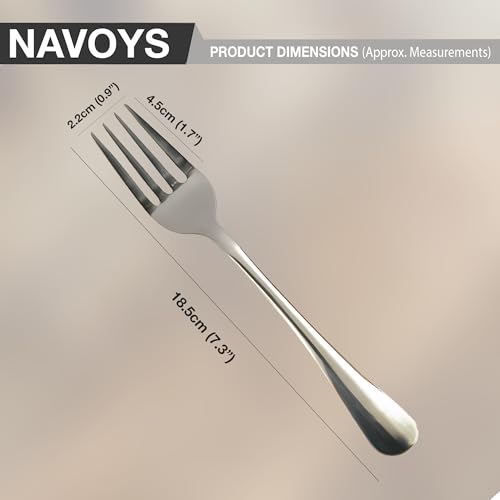 Stainless Steel Forks Set of 4 - Durable, Rust-Resistant, Mirror Finish, Dishwasher Safe - Ideal for Home, Office, Parties - Stylish Utensils for Tea, Coffee, Desserts (4 Stainless Steel Forks) - Image 3
