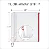 Cardinal Plastic Zippered Binder Pockets, 3-Hole Punched, Fits Full Letter Size 8-1/2 x 11 Sheets, Clear with Multicolor Zippers, 5-Pack (14650)