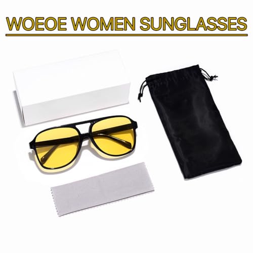 Woeoe Retro Aviator Sunglasses for Women Men Classic Vintage 70s Sun Glasses Aviators2