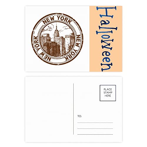 Cartes postales New York Halloween en carton rigide mat