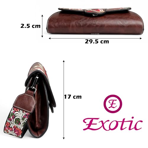 Image of EXOTIC Premium Beige Sling Bag Premium Floral Emboridery shoulder sling bag