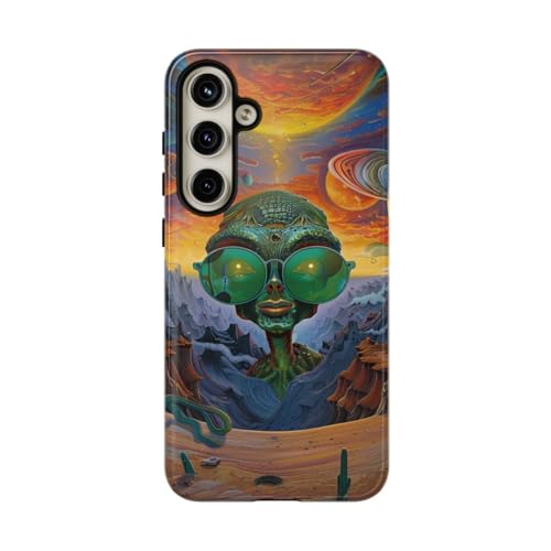 Coque Samsung S24 Plus alien vert antichoc rigide et brillante