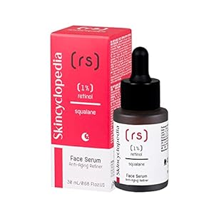 Skincyclopedia 1% retinol serum, hooggedoseerd met squalan, anti-aging gezichtsserum, werkt vroegtijdige huidveroudering tegen, zeer effectieve gezichtsverzorging tegen rimpels, 30 ml