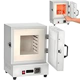 DPQYJPP Horno mufla eléctrico Laboratorio 2000W,Horno fusión Metales 1150℃,Horno Fibra cerámica Cerrado,Horno procesamiento Joyas con Pantalla Temperatura Inteligente,Calentamiento Uniforme.