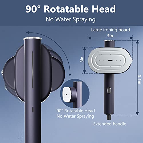 Rotatable Travel Steamer For Clothes, Hulmay Travel Portable Handheld Clothing Steamer,2 In 1 Mini Steam Iron,1200W Garment Steamer Black #TOP2