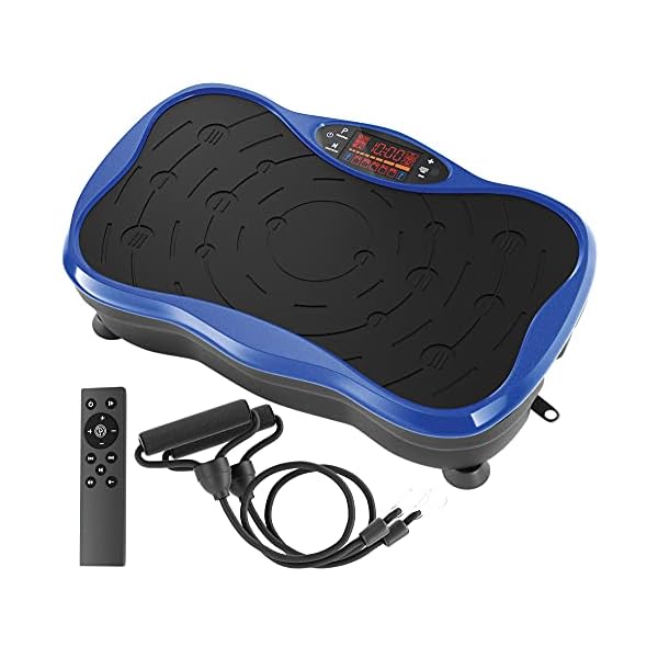 Belmint-Vibration-Plate-Exercise-Machine-Mini-Fitness-Board-with-2-Resistance-Bands-Home-Training-Equipment-Workout-Platform-for-Improve-Flexibility-Circulation-Tone-Strengthen Vibration Plate Exercise Machine – Belmint Lymphatic Drainage Machine – 2 Resistance Bands and Fitness Workout Instructions – Equipment Improves Circulation & Strength