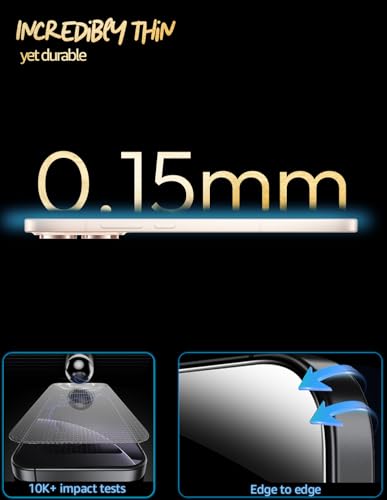 Image of Lensarmor Compatible with Oppo Reno 15 Pro Screen Protector (1 Pack) - 0.15mm Ultra-Thin Tempered Glass, Ultrasonic Fingerprint Compatible, HD Clear Display, Easy Installation Kit Included
