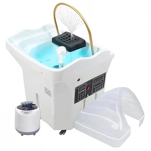 Japanese Head Spa Portable Hair Washing Basin 60l Large Water Tank Water Circulation Shampoo Basin Massage Shampoo Bed Fumigation&Light Therapy&Head Care Japanese Head Spa