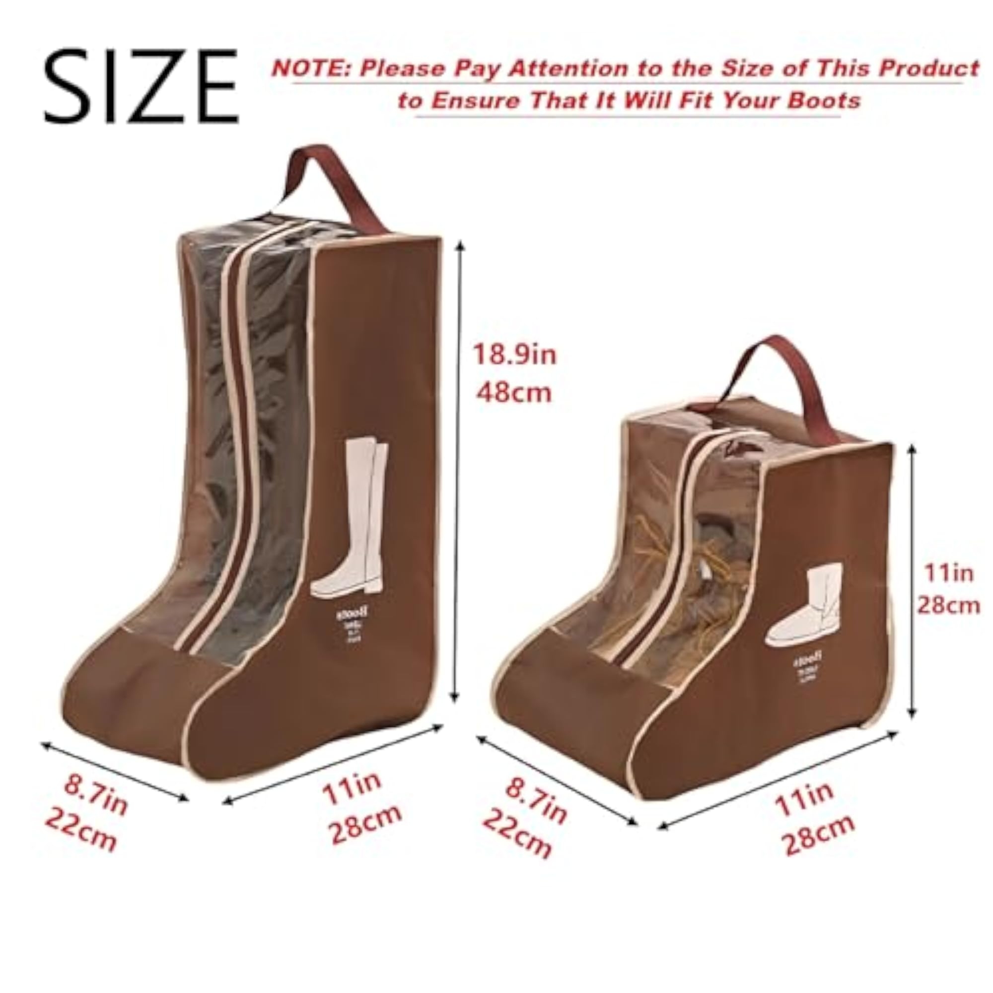 3 Pcs Boots Storage Bag, Portable Widen Tall Boots Storage