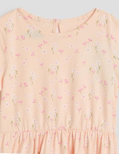 Image of Amazon Brand - Symbol Girls Fit and Flare Printed 100% Cotton Knit Dress | Age 2-10 Years