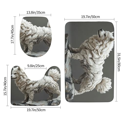 Alfombras de baño de perro lavables para decorar el aseo con suavidad 3