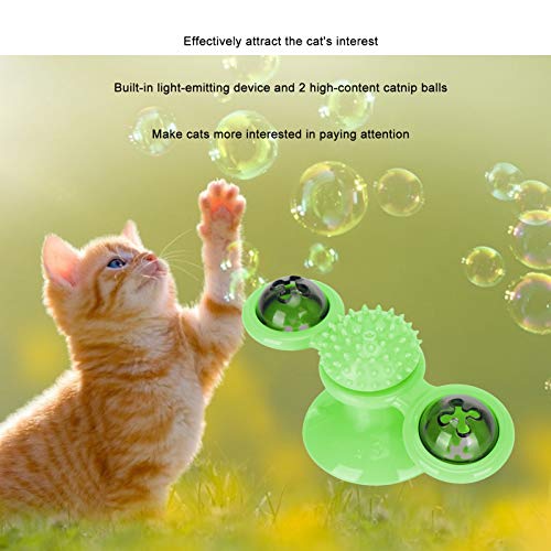 Brinquedo giratório para gatos, brinquedo giratório para gatos, moinho de vento, flexível, suave e a