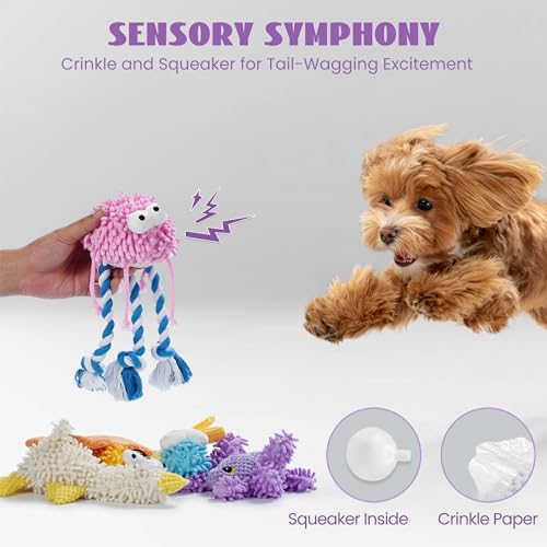 Nocciola Brinquedos de pelúcia para cães, fofos e duráveis e enrugados, brinquedos para mastigar par