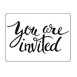 Vaessen Creative Prägeschablone You Are Invited 14,6 x 10,7 cm – Embossing Folder für Karten Basteln, Scrapbooking, Journaling – Wiederverwendbar, Präzise Ergebnisse, Für Stanzmaschinen