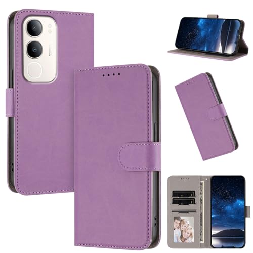 �Ή��@�� for Vivo Y50 2025 / Y50S / Y37T �t���b�v���L�b�N�X�^���h �}�O�l�b�g���J�� �E�H���b�g�^�X�}�z�P�[�X Purple