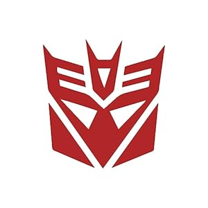 Decepticon Helmet Sticker Vinyl Decal Notebook Car Window Laptop 5″x 4.75″ (Red)