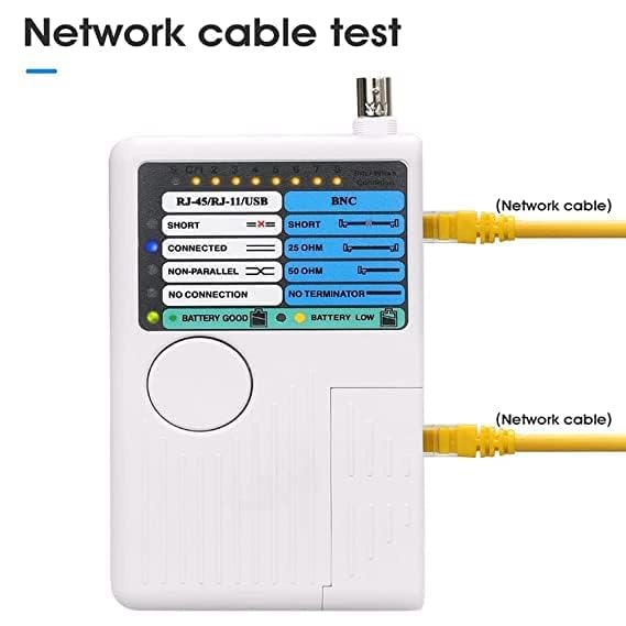 AASONS 4 In 1 Remote Cable Tester RJ45, RJ11, USB and BNC LAN Network Cable Cat5 Cat6 Wire Tester for UTP STP Telephone LAN Cables Tracker Detector Tool 4