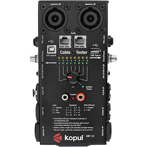 Crown Audio Xli 2500 Two-Channel Stereo Power Amplifier Bundle With Kopul Cbt-12-12-In-1 Cable Tester, And Xlr-Xlr Cable #TOP5