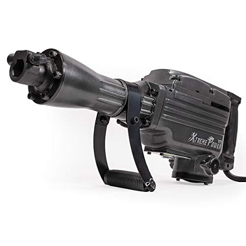 XtremepowerUS Pro-Series 2200W Demolition Electric Jack Hammer Concrete Breaker Power w/Flat Chisel and Point Chisel Bit with Carrying Case