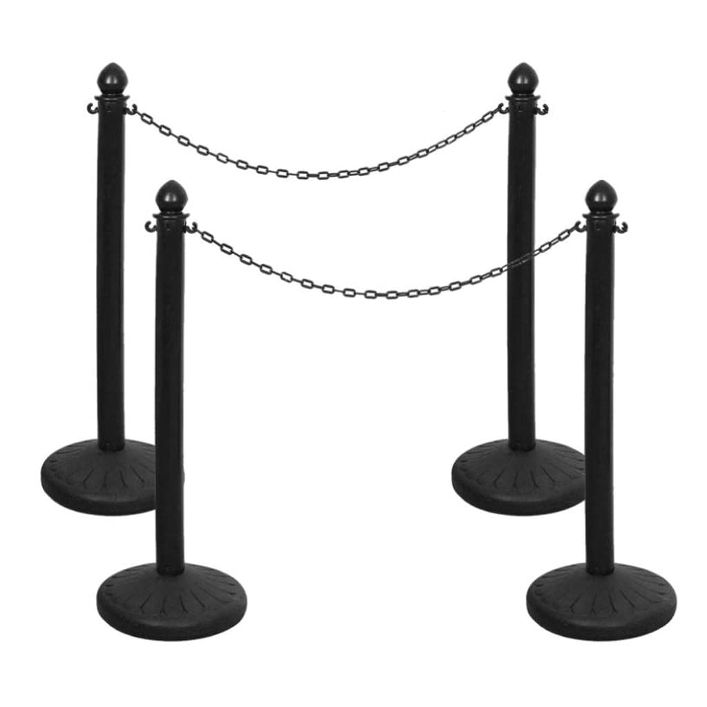 Buy MYN 4 Pack Plastic Stanchions Set With 3.2ft Link Chain Safe