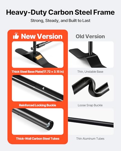 VEVOR Bannerhalter, 3 x 2,4 m, hochwertige Posterhalterung, teleskopisch, verstellbar, tragbar, für Wohnzimmer, Messe, Werbung