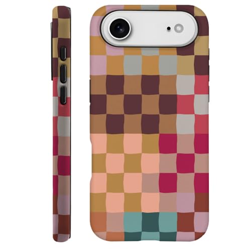 DAIZAG Case Compatible with iPhone 17 Air,Fit Shockproof Cover for Women Girls,Vintage Checkerboard Tartan Retro