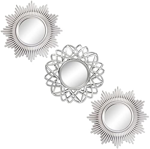 Kelly Miller Small Round Decor Wall Mirrors Set of 3 Home Accessories for Bedroom, Living Room & Dinning Room (BM012)