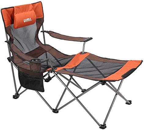 Amazon Brand  Umi Folding Camping Chair Beach Chair Sun Lounger Heavy Duty with Carry Bag