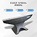Luxebough Anvils for Blacksmithing, Single Horn Anvil with Cast Steel Body, High Hardness HRC 55 Blacksmithing Tool, Stable Wide Surface for Forging Metal, Professional Forge Equipment (66 Lbs-B)