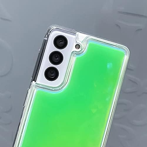 Yatchen Liquid Fluorescent Case for Samsung Galaxy Note 20,Luxury Fun Glow in The Darkness Quicksand Clear Soft TPU Back Cover Luminous Shockproof Protector (Green, Galaxy Note 20)