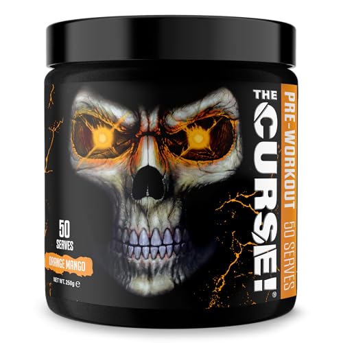 Image of JNX Sports The Curse! Pre-Workout Powder – Orange Mango, 250g | Energy, Focus & Endurance Booster | Beta-Alanine, Creatine, L-Citrulline, Caffeine
