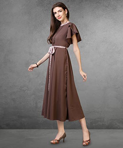 Image of QIQI Women's Crepe A-Line Maxi Casual Dress