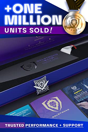 DALSTRONG Santoku Knife - 7 inch - Phantom Series - Japanese High-Carbon AUS8 Steel - Pakkawood Handle - Razor Sharp Kitchen Knife - Asian Vegetable Knife - Sheath Included