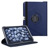 kwmobile Hülle kompatibel mit Samsung Galaxy Note 10.1 N8000 / N8010-360° Tablet Schutzhülle Cover Case Dunkelblau