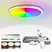 Produktbild Fwiull 24W LED Deckenleuchte Dimmbar: 3200LM RGB Farbwechsel Deckenlampe mit Fernbedienung, 3000K-6000K Flach Schlafzimmer Lampe Rund für Wohnzimmer Kinderzimmer Badezimmer,IP54 Wasserdicht,Ø30CM