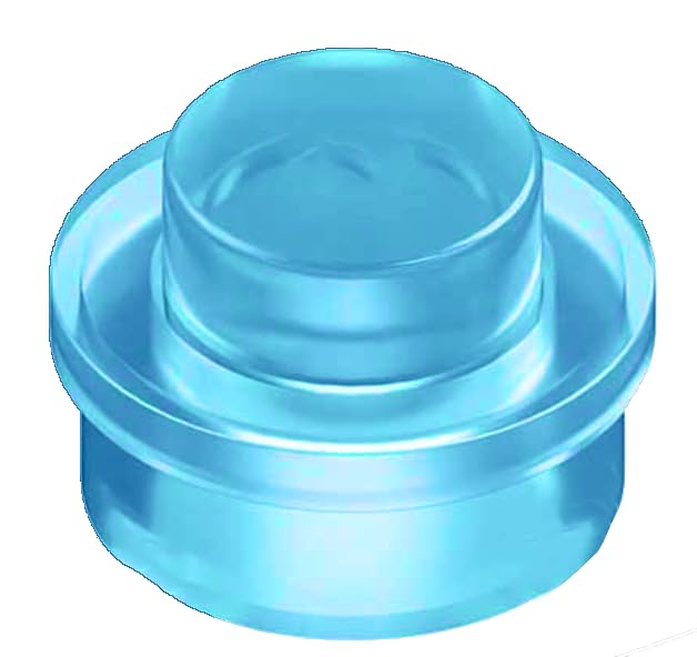 Amazon.com: Minizfigs 1050PCS Trans-Blue 1x1 Round Plates Bulk