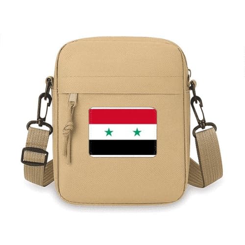 Mini sac à bandoulière pour téléphone avec poches cartes et motif drapeau Asie