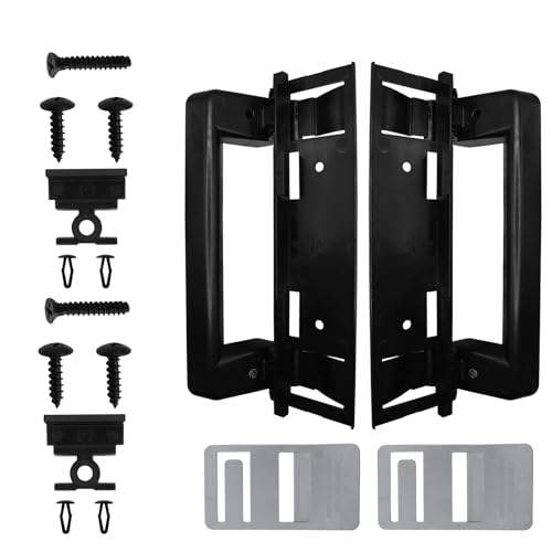 SURPOUF 3316882900 RV Refrigerator Door Handle Replacement Fits for Dometic DM2672 DM2682 DM2872 DM2882 Heavy Duty Black Plastic Handle for RV Camper Refrigerator (2-Pack)