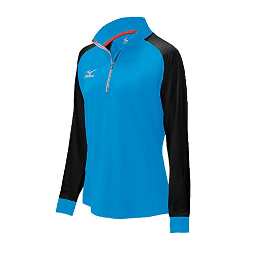 Mizuno Elite 9 Prime 1/2 Zip Jacket, Diva Blue/Black, X-Small