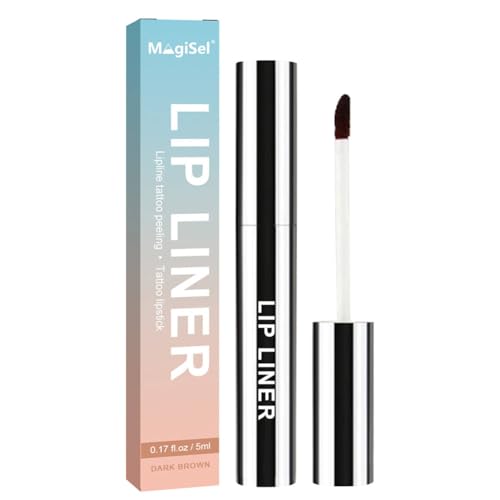 Peel Off Lip Liner Stain, Rotulador mate resistente al agua, delineador de labios de larga duración, Pintalabios Líquida Waterproof, Perfilador de Labios Impermeable de Larga Duración
