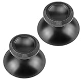 Buwico 2 in 1 Metal Aluminum Thumbsticks Thumb Grip Stick for Ps4 Game Xbox One System Controller (Black)