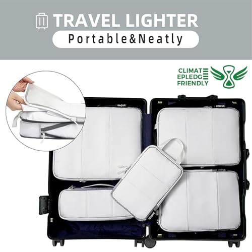 Image of BAGAIL 6 Set Ultralight Compression Packing Cubes Packing Organizer for Travel Accessories Luggage Suitcase Backpack