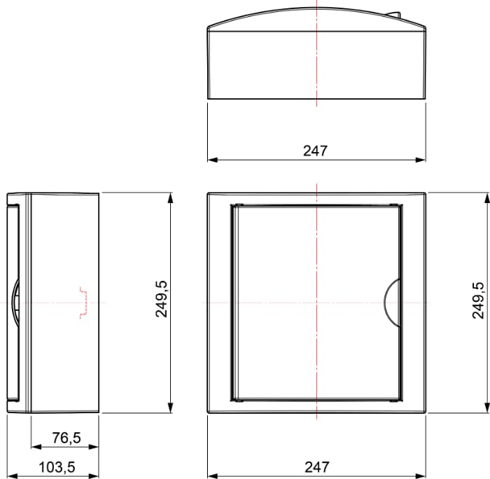 Boîte de distribution Solera 5109 compacte et encastrable - 2