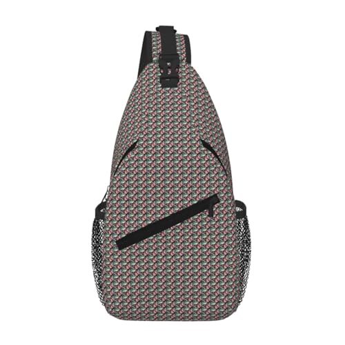 Mochila de senderismo diaria tipo bolsa cruzada de flores para aliviar la carga en la espalda