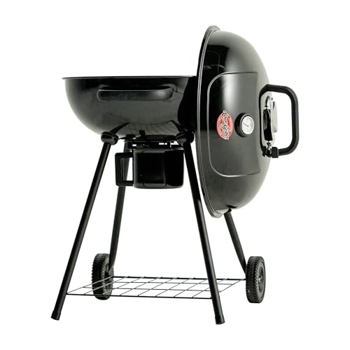 Image of Char-Griller CG30040725 22-inch Kettle Charcoal Grill and Smoker - Steel, Black - 363 sq. in. Cooking Area