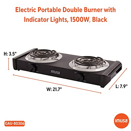 Imusa Usa Gau-80306 Electric Double Burner 1750-Watts , Black #TOP5